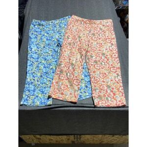 Vintage Cherokee Crop Capri 12 Y2K Floral Cottagecore Coastal Grandma